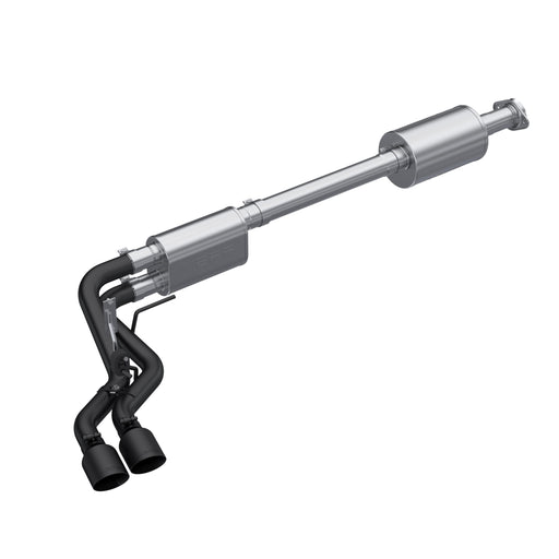 Black-Coated Aluminized Steel, 3" Cat-Back, 2.5" Dual Pre-Axle, Street Profile