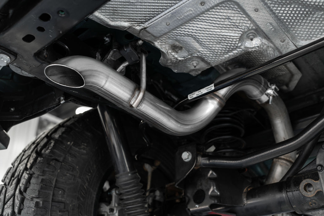 MBRP T409 Stainless Steel, 2.5" High Clearance Axle-Back, Single Rear Exit, Wrangler (JL) 2-DR/4-DR, 3.6L, 2.0L, view 3
