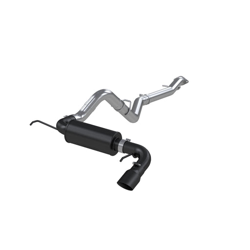 Black-Coated Aluminized Steel, 3" Cat-Back, Single Rear Exit