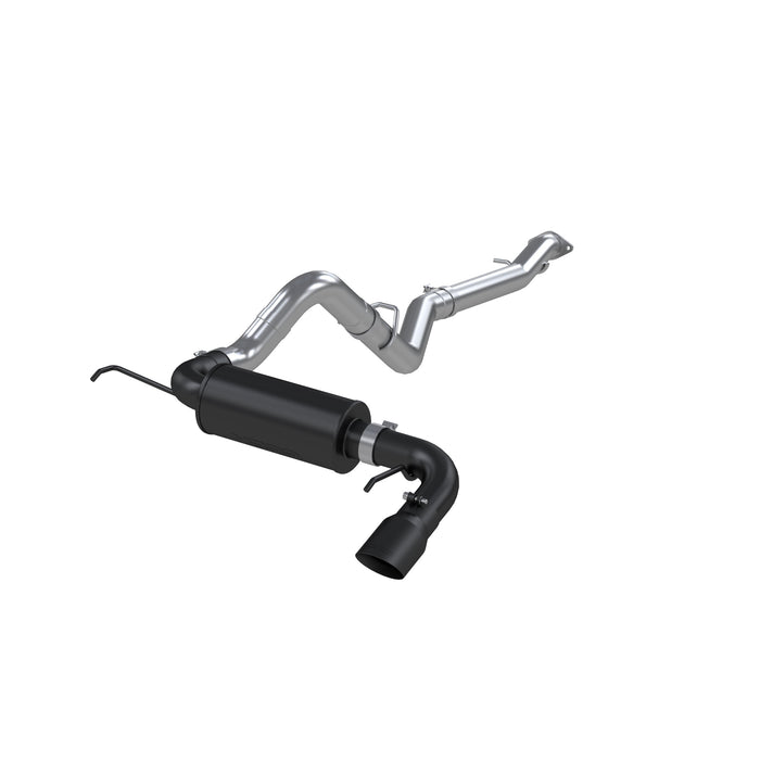 Black-Coated Aluminized Steel, 3" Cat-Back, Single Rear Exit