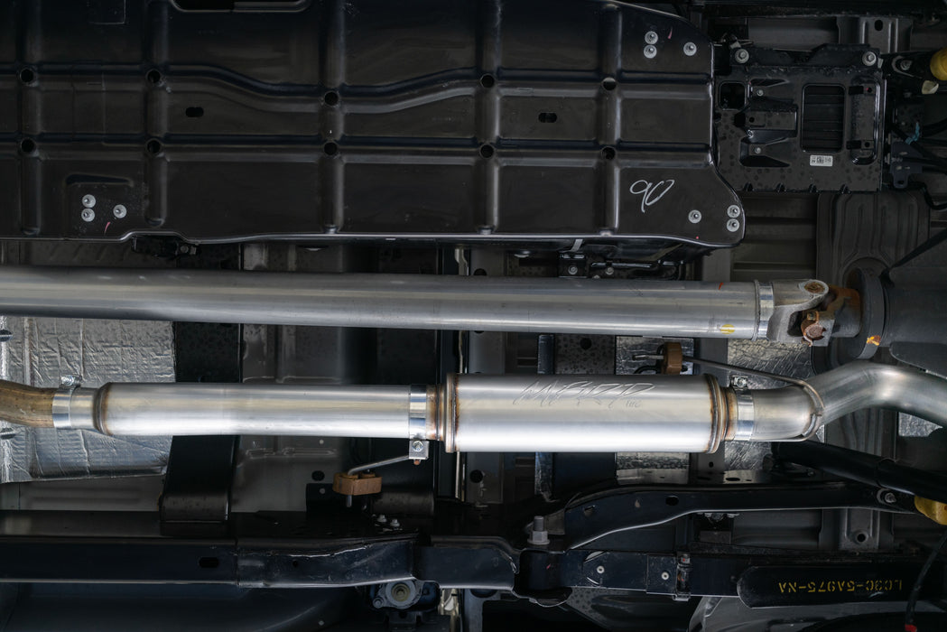 MBRP T304 Stainless Steel 4" Resonator Back Single Side, Street Version, F250/F350, Super/Crew Cab, 6.2L, 6.8L &amp; 7.3L, view 3