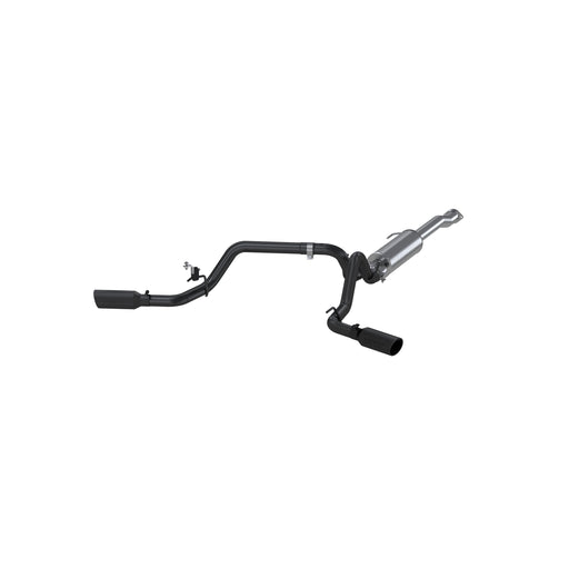 Black-Coated Aluminized Steel 3" Cat Back Dual Split Side