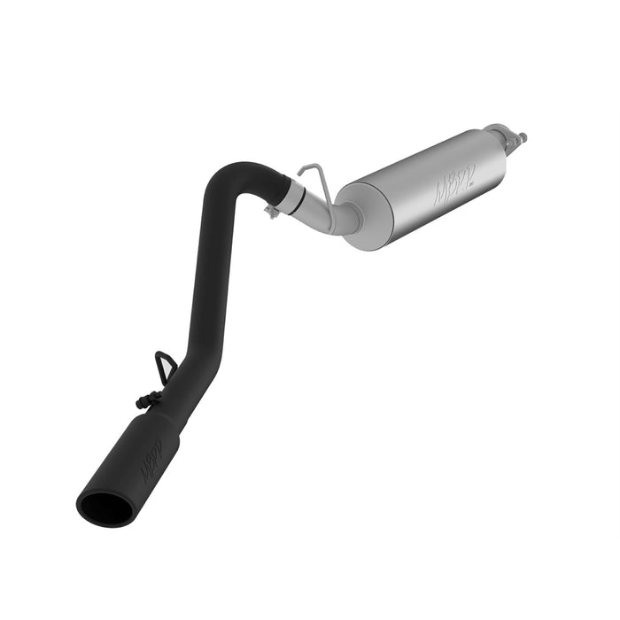MBRP Black-Coated Aluminized Steel 2.5" Cat Back Single Side, Wrangler (TJ) Inline-4 2.5L, Inline-6 4.0L