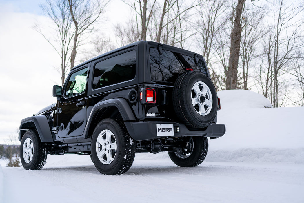 MBRP T304 Stainless Steel 2.5" Cat Back Single Rear Exit, Wrangler (JL) 2-DR/4-DR 2.0L, 3.6L, view 2