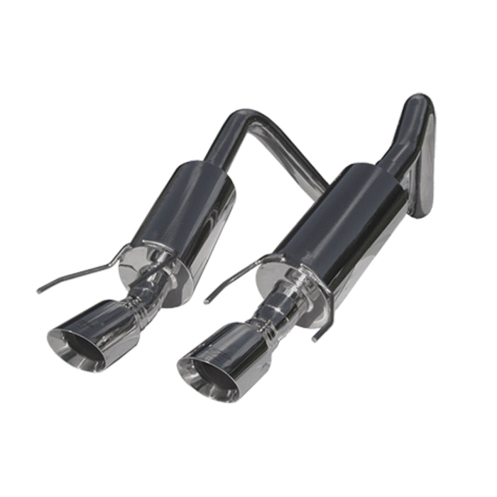 MBRP T304 Stainless Steel 2.5" Dual Muffler Axle Back with Round Dual Wall Tips, Corvette