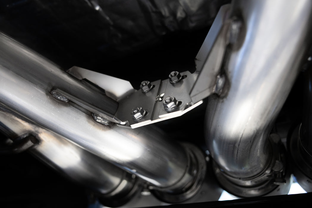 MBRP T304 Stainless Steel 3" Axle-Back, Muffler Bypass, Dual Split Rear, Quad Outlet with Black-Coated Tips, Corvette C7 6.2L, view 7