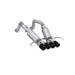 MBRP T304 Stainless Steel, 3" Dual Muffler Axle-Back with Quad Carbon Fiber Tips, Corvette, 6.2L