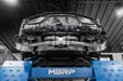 MBRP T304 Stainless Steel, 3" Cat-Back, Quad Split Rear with Carbon Fiber Tips, Corvette C8 6.2L, view 4