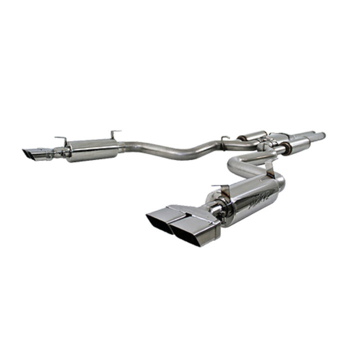 MBRP T304 Stainless Steel 3" Cat Back Dual Split Rear (Street Version), Challenger SRT8, 6.1L Hemi