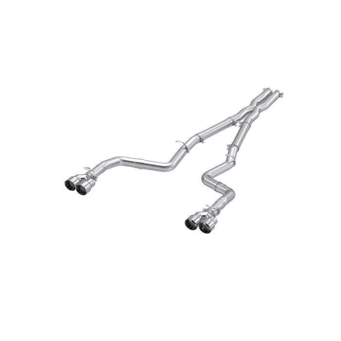 MBRP Aluminized Steel 3" Dual Rear Cat-Back, Quad Tips (Race Version), Challenger 5.7L HEMI