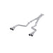 MBRP Aluminized Steel 3" Dual Rear Cat-Back, Quad Tips (Race Version), Challenger 5.7L HEMI
