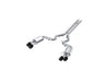 MBRP T304 Stainless Steel 3" Cat-Back Dual Rear with Quad Carbon Fiber Tips (Street Version), Mustang GT 5.0L