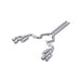 MBRP T304 Stainless Steel 3" Cat-Back Dual Rear with Quad Dual Wall Tips (Race Version), Mustang GT 5.0L