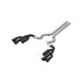 MBRP Black-Coated Aluminized Steel 3" Cat-Back Dual Rear with Quad Dual Wall Tips (Race Version), Mustang GT 5.0L