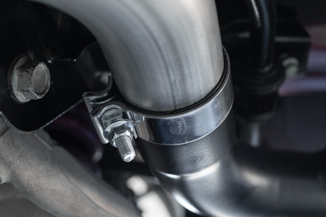 MBRP T304 Stainless Steel 3" Cat-Back Dual Rear with Quad Dual Wall Tips (Race Version), Mustang GT 5.0L, view 3