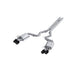MBRP T304 Stainless Steel 3" Cat Back Dual Quad Split Rear Exit with Carbon Fiber Tips, Mustang GT 5.0L
