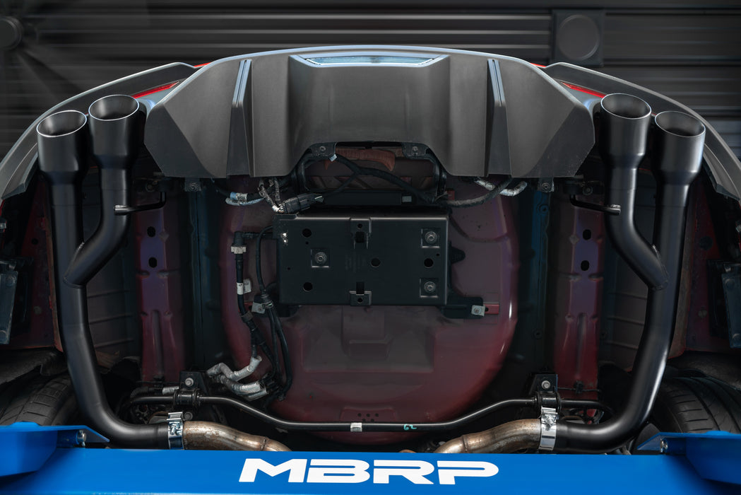 MBRP T304 Stainless Steel 2.5" Axle Back with Quad Dual Wall Tips, Mustang GT 5.0L, view 3