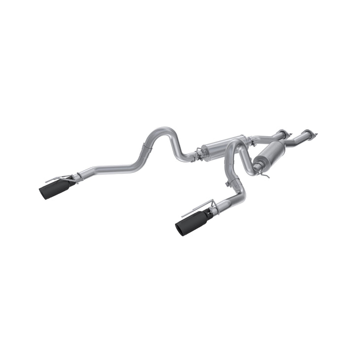 MBRP Aluminized Steel 2.5" Cat-Back, Dual Rear Exit with Black Tips, Mustang GT/ Mach 1, 4.6L