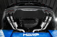 MBRP T304 Stainless Steel, 3" Cat-Back, Quad Split Rear With Carbon Fiber Tips, Active, Mustang GT 5.0L (S650), view 4