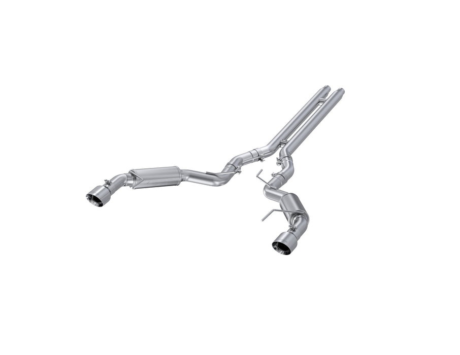 MBRP T409 Stainless Steel 3" Cat Back Dual Split Rear with 4.5" Tips (Race Version), Mustang GT 5.0 - Coupe Only