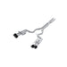 MBRP T304 Stainless Steel, 3" Cat-Back, Quad Split Rear Exit with Carbon Fiber Tips, Active, Mustang Dark Horse 5.0L