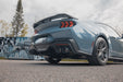 MBRP T304 Stainless Steel, 3" Cat-Back, Quad Split Rear Exit with Carbon Fiber Tips, Active, Mustang Dark Horse 5.0L, view 3