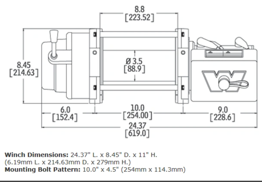 Warn M12000 Self-Recovery 12000lb Winch - 17801