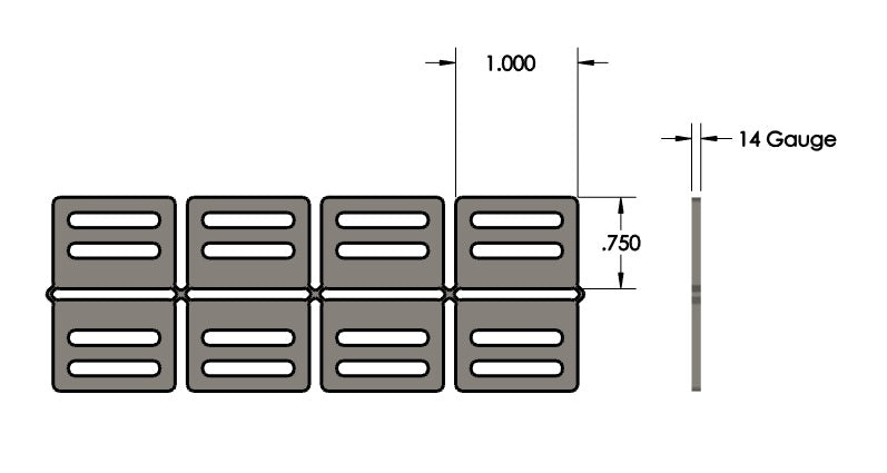 Slotted Zip Tie Tabs 8 Pack