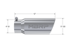 MBRP T304 Stainless Steel Tip; 5" OD Angled Rolled End 4" inlet 12" length, view 2