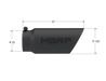 MBRP Black Coated Tip; 5" OD Dual Wall Angled 4" inlet 12" length, view 2