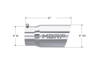 MBRP T304 Stainless Steel Tip; 6" OD Dual Wall Angled 5" inlet 12" length, view 2