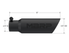 MBRP Black Coated Tip; 3.5" OD Dual Wall Angled 2.5" inlet 12" length, view 2