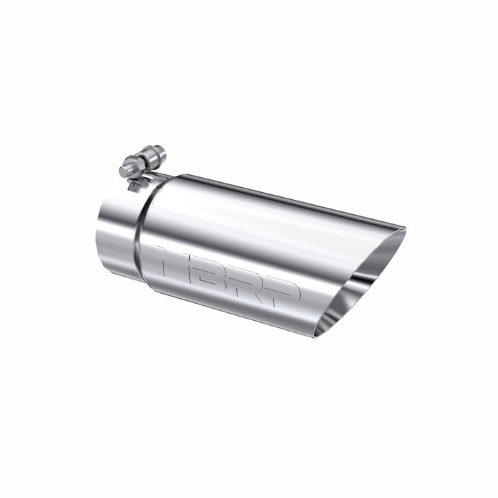 MBRP T304 Stainless Steel Tip; 4" OD Dual Wall Angled 3.5" inlet 10" length
