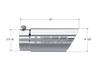 MBRP T304 Stainless Steel Tip; 4" OD Dual Wall Angled 3.5" inlet 10" length, view 2