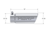 MBRP T304 Stainless Steel Tip; 4" OD Angled Rolled End 3.5" inlet 10" length, view 2