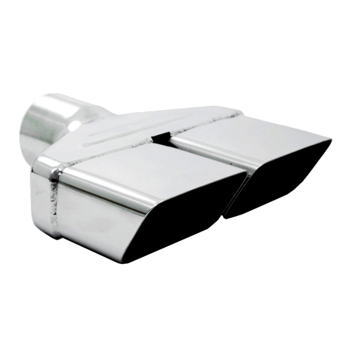MBRP T304 Stainless Steel Tip; 8" x 2.375" ID; Rectangle; 2.5" ID; 8.25" length