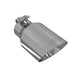 MBRP T304 Stainless Steel Tip; 4" OD; Dual Wall Angled; 2.5" inlet; 8" length