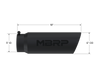 MBRP Black Coated Tip; 6" OD; Angled Rolled End; 5" ID; 18" length, view 2