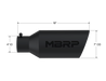 MBRP Black Coated Tip; 7" OD; Rolled End; 4" ID; 18" length, view 2