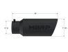 MBRP Black Coated Tip; 7" OD; Rolled End; 5" ID; 18" length, view 2