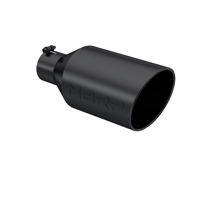 MBRP Black Coated Tip; 8" OD; Rolled End; 4" ID; 18" length