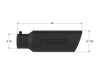 MBRP Black Coated Tip; 6" OD; Rolled end; 4" ID; 18" length, view 2