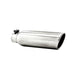 MBRP T304 Stainless Steel Tip 3.5" OD; 2.25" inlet; 12" length; Angled Cut Rolled End; Clampless-no weld