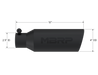 MBRP Black Coated Tip; 4" OD; Angled Rolled End; 2.5" inlet; 12" length, view 2