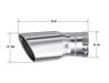 MBRP T304 Stainless Steel Tip; 6" OD; Angled Rolled End; 5" inlet; 15.5" length ; 30˚ bend, 2500/ 3500 Duramax, view 2