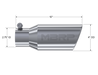 MBRP T304 Stainless Steel Tip, 4" OD Angled Rolled End 2.75" inlet 10" length, view 2
