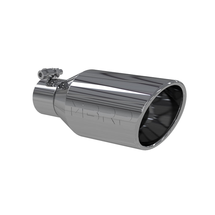 MBRP Exhaust T5160 Tip. 4 1/2in. O.D.. SW Angle Rolled End. 2 1/2in. inlet 11in. in length. T304.