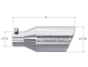 MBRP T304 Stainless Steel SW Angle Rolled End Tip; 2.5 " ID; 4.5" OD; 11" length, view 2