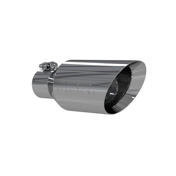 MBRP T304 Stainless Steel DW Angle Rolled End Tip; 2.5 " ID; 4.5" OD; 11" length