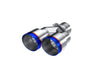 MBRP T304 Stainless Steel, Burnt End Tip; 2.5" ID, Dual 3.5" OD Out, Staggered Left 9.5"/ Right 9" length, Single wall